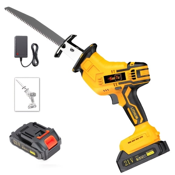 [Cordless Saw] Lithium Electronics Cordless Saw | Electric Cordless Saw Blade, Cordless Reciprocating Saw | Suitable For Home And Outdoor Use, Cutting Trees, PVC, Thin Wood Boards And Soft Metal Wood
