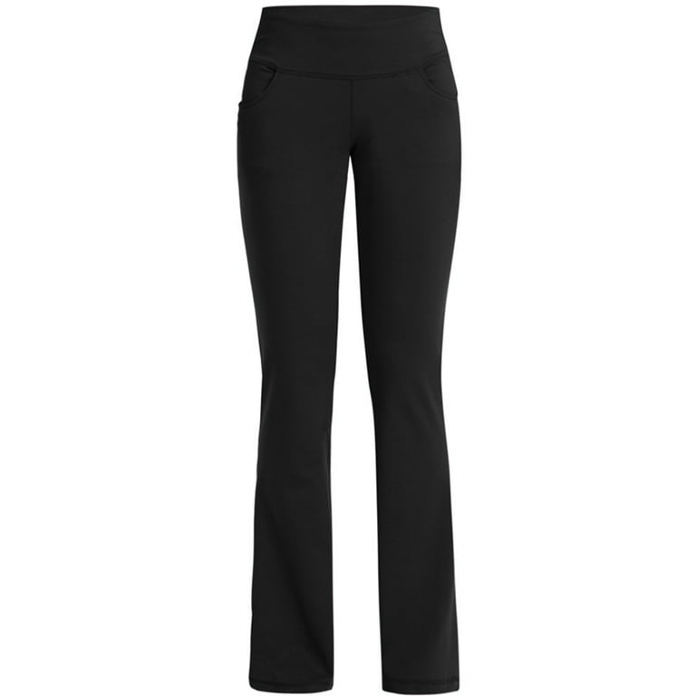 Bootcut Yoga Pants with Pockets for Women High Waist Gym Workout Bootleg  Pants Work Pants Trousers for Women 