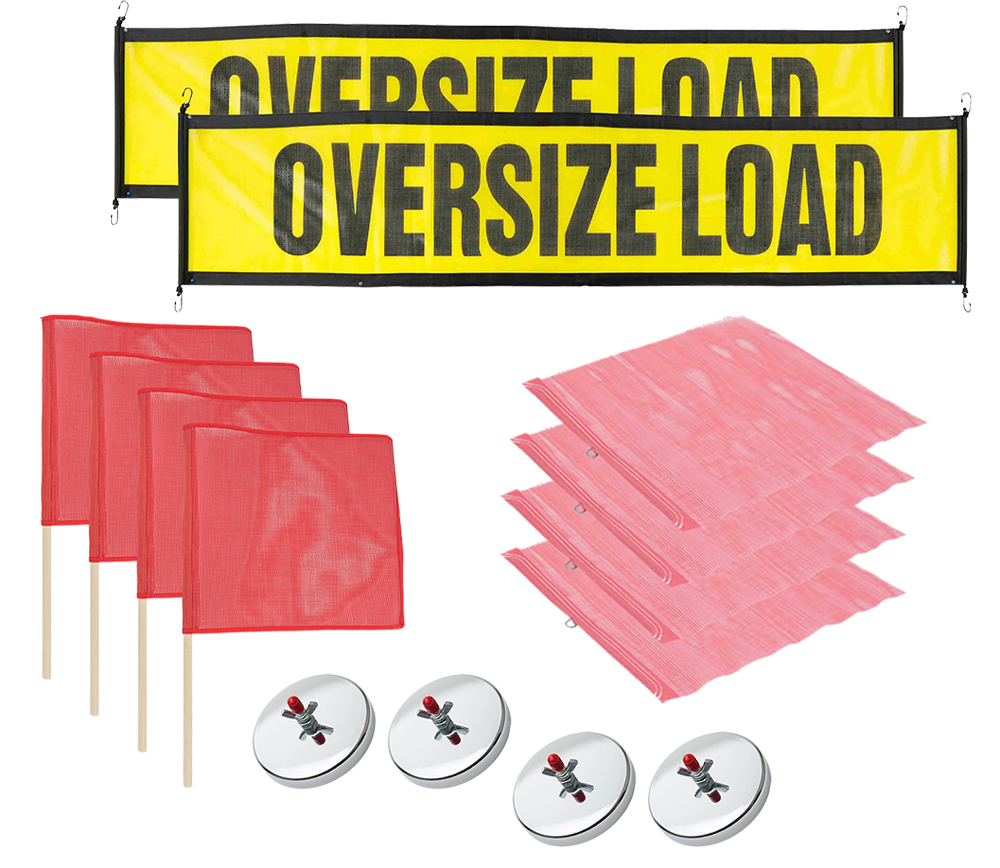 Oversize Load Banners, Flags, and Kit Includes 2 Stretch Cord