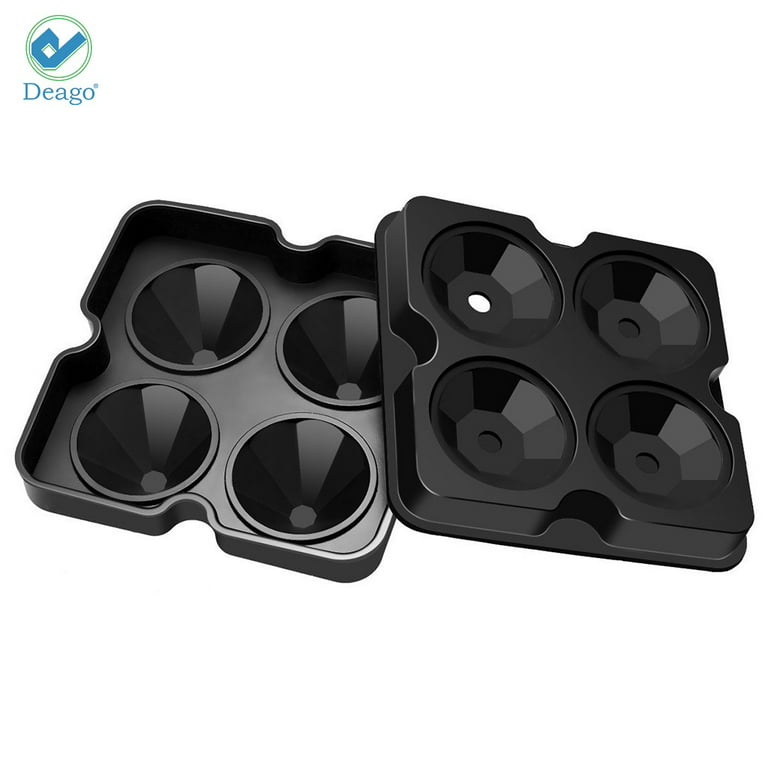 Fogcroll 15-Cavity Diamond Shape Silicone Ice Cube Tray Mold Removable Lid  Kitchen Tool 