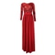 thumbnail image 3 of Gibobby Vestidos de fiesta largos elegantes Mujeres Sexy Color sólido Sin mangas Halter Back Open Back Lentejuelas Encaje Lentejuelas Split Vestido(Rojo,XL), 3 of 5