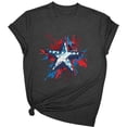 thumbnail image 2 of Xdegoge Patriotic Star Graphic T Shirt for Women Short Sleeve Crewneck Casual Regular Fit 4th of July American Flag Theme Summer Tops Tees, 2 of 5