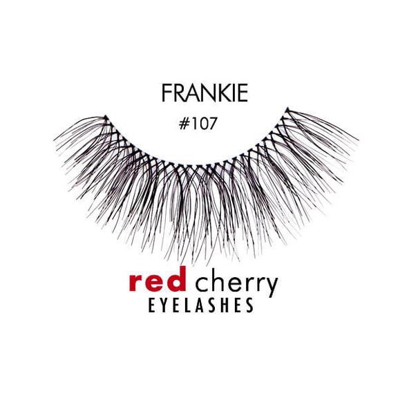 Option : Black - #107 , Troika Red Cherry Eyelashes, hair scalp beauty - Pack of 1 w/ Sleek 3-in-1 Comb/Brush