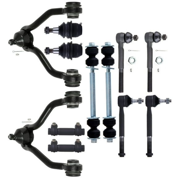 ECCPP 12PCS Front Upper Control Arm and Ball Joint Sway Bar End Link Tie Rod End for 1999-2000 for Cadillac for Escalade 1996-1999 for Chevrolet for K1500 1996-1999 for Chevrolet for K1500 Suburban