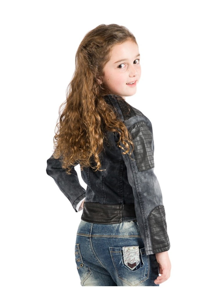 girls dark blue denim jacket