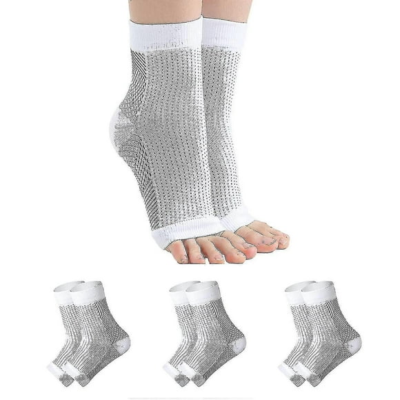 3 Pairs Neuropathy Socks, Soothe Socks For Neuropathy Pain, Tendonitis Compression Socks, Plantar Fasciitis, NeuropathyS MWhite