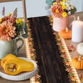 thumbnail image 4 of ERUNPONLY Fall Gnomes Table Runner - 36 Inch Long Thanksgiving Pumpkin Sunflower Maple Leaf Brown Cotton Linen Blended Dress Scarves Farmhouse Table Runner for Kitchen Dining, Coffee Table, 13" x 36", 4 of 8