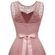thumbnail image 4 of Vestido de cóctel sin mangas con estampado floral para mujer: elegante vestido de noche de dama de honor con abertura lateral para bodas y fiestas, 4 of 4