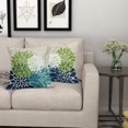 thumbnail image 7 of Blue Green Teal Pillow Covers 16x16 White Flower Elegant Colored Decorative Throw Pillows Farmhouse Outdoor Decor for Home Sofa Bed Couch Modern Floral Square Cushion Cases, Set of 2, 7 of 7