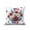 White Bright Red, variant on 1 Pack Outdoor Throw Pillow, 4th of July Floral Waterproof Pillow with Insert Included, Vintage Red Blue Roses Patriotic Decorative Accent Cushion Lumbar Pillows for Patio Porch, 12 x 20 In