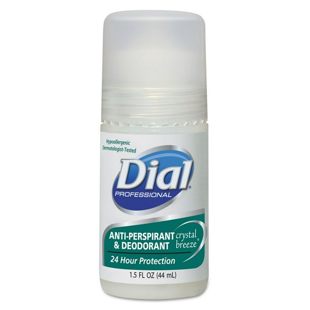 Dial AntiPerspirant Deodorant, Crystal Breeze, 1.5oz, RollOn, 48