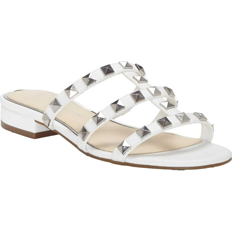 Women s Jessica Simpson Caira Studded Slide White Bright Synthetic