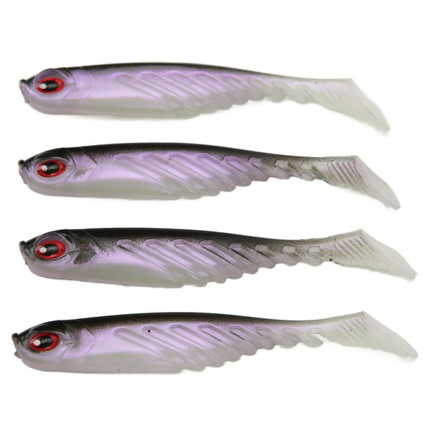 T Tail Soft Bait, Practical Durable Soft Bait Aritificial Lure Lifelike PVC  For Attracting Fish Black Back,Red Back,Blue White,Black White,Pard