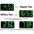 thumbnail image 4 of Reloj de pared digital, 9,5 pulgadas, despertador LED con dígitos grandes, alarma dual, para sala de estar, dormitorios, decoración de aulas, 4 of 5