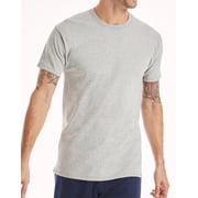 Hanes Men's T-Shirt Pack, Moisture-Wicking Stay-Tucked Undershirts, Black/Grey/Blue, 6-Pack Assorted 3XL