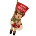 thumbnail image 2 of Bewildely 6 uds calcetines de Navidad de arpillera grandes calcetines de Navidad de yute bolsa de regalo de vacaciones adornos hogar chimenea decoración Kits de decoración para fiestas No.03 Bewildely HA000916-03B, 2 of 6