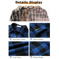 thumbnail image 4 of MOSHU Flannel Shirts for Women Casual Plaid Womens Tops Long Sleeve Button Down Shirts Curved Hem Blouses, 4 of 5