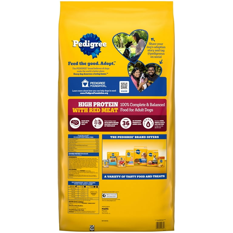 Pedigree High Protein Adult Dry Dog Food Beef And Lamb Flavor Dog Kibble 44 Lb
