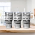 thumbnail image 2 of Stainless Steel Insulated Tumbler 20oz with Lid and Straw - Double Wall Vacuum Travel Coffee Mug, Leakproof Thermal Cup for Hot & Cold Drinks, Bohemian, 2 of 5