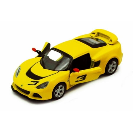 Lotus Exige Gt - 2012 Lotus Exige S #3, Yellow - 5361D - 1/32 scale Diecast Model Toy Car, 1/32 scale diecast collectible model car. By Kinsmart From USA