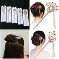 thumbnail image 2 of Vintage Chinese Style Rhinestone Hair Chopsticks Stick Hairpin Chignon Pin, 2 of 5