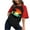 Khaki, variant on Qiopertar Women's Fashion Summer Round Neck Leisure Short Sleeve Beach Setting Sun Printed Tops Big holiday Savings! Deals of the Week Clearance