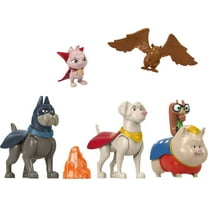 Fisher-Price DC League of Super-Pets Figure Multipack Set of 6 Characters for Pretend Play