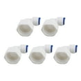thumbnail image 1 of Conector rápido de purificador de agua de 1/2 pulgada BSP hembra a 1/4 pulgada OD codo para sistema de ósmosis inversa 5 piezas, 1 of 7