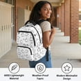 thumbnail image 4 of FUIALDOLG Capybara Apple Design Multi Pockets School Bookbag with Breathable Multi-Pocket School Bag, Large Capacity 17 Inch Kids Backpacks for Short-Distance Travel Daily Travel, 4 of 10