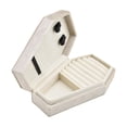 thumbnail image 2 of Caja de joyería de terciopelo, caja de regalo de joyería, estuche de viaje de joyería portátil protector, estuche de almacenamiento de exhibición de beige, 2 of 8