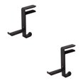 thumbnail image 4 of Monstrate Soporte para auriculares Accesorios de cuero ajustables Colgador de auriculares Soporte de exhibición de espacial universal de negro 2Conjunto, 4 of 6