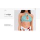 thumbnail image 5 of Mujeres Sexy Halter Criss Cross Vendaje Ruched Bikini Bottom Push Up Trajes De Baño,xl Feliz Sencillez, 5 of 5
