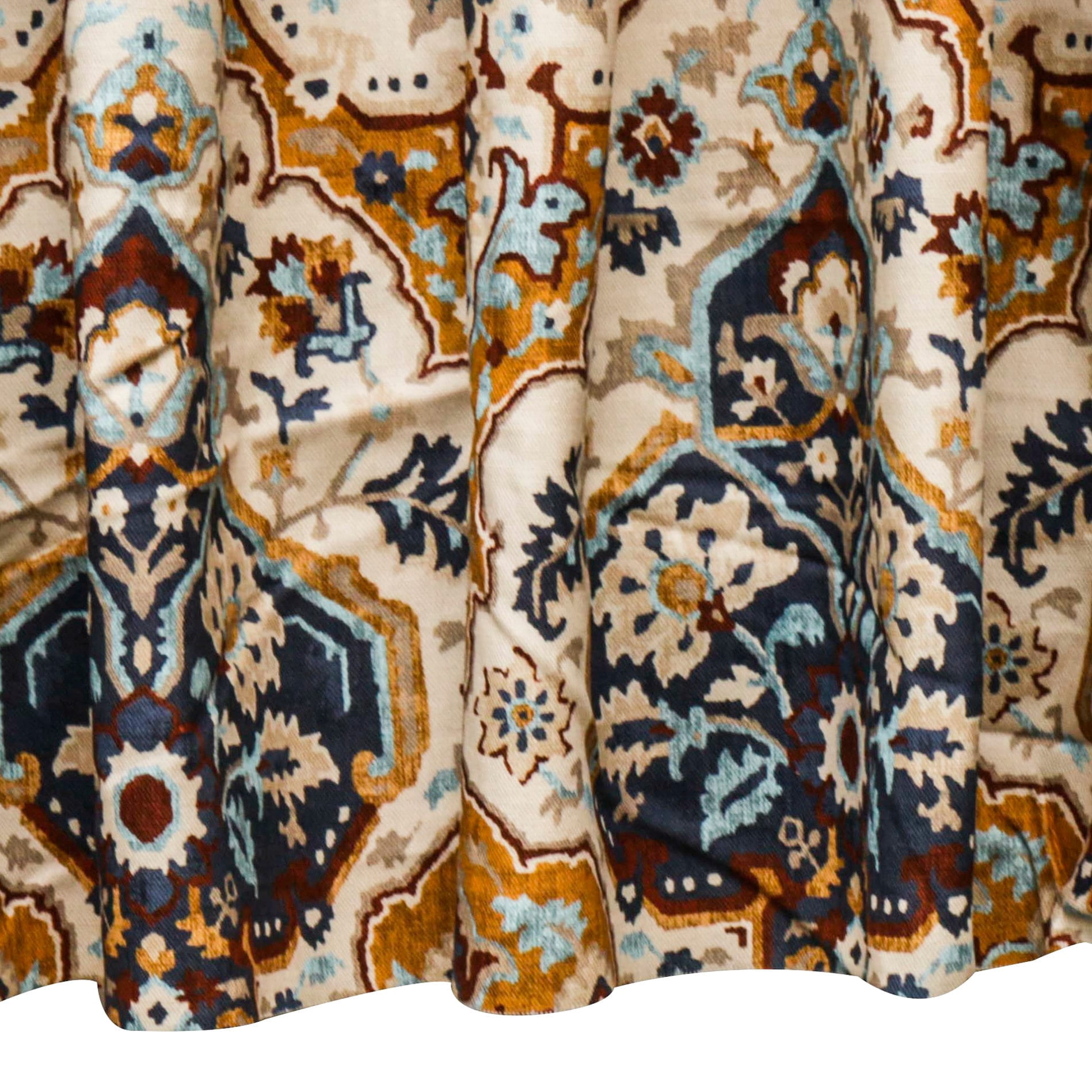 Fabric Mart Direct Cream, Beige Cotton Printed Fabric By The Yard, 54 inches or 137 cm width, 15 Continuous Yards Beige Cotton Fabric, Traditional, Upholstery Drapery Curtain Wholesale Fabric