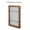 thumbnail image 4 of Unipaws Extended Panels Pet Playpen, Freestanding Pet Gate for Puppy, 2 Panels, Walnut, 4 of 6