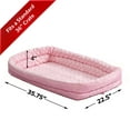 thumbnail image 3 of Midwest Homes for Pets QuietTime Double Bolster Dog Bed & Crate Mat Pink, 36 Inch, 3 of 4