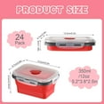 24 Pack Collapsible Food Containers with Lids 12oz Small Christmas Food