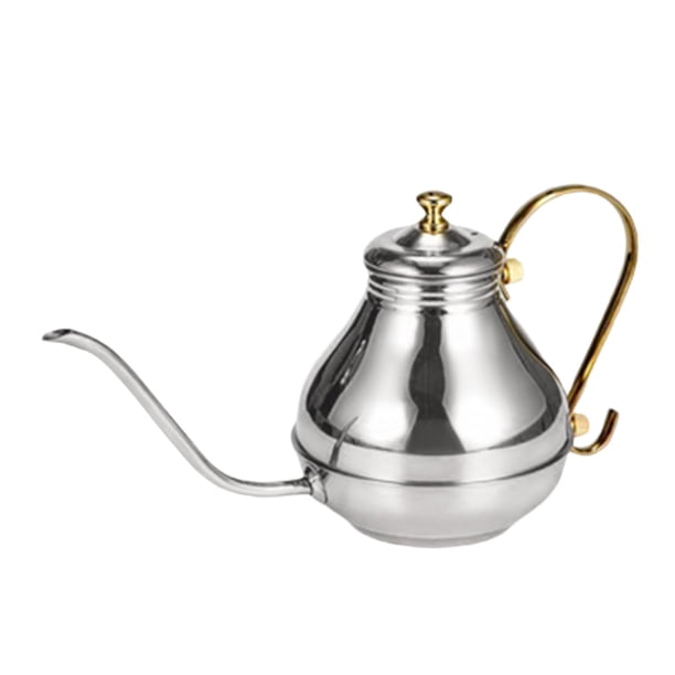 Tetera de goteo para café, tetera portátil para cocina, para exteriores e interiores. plata