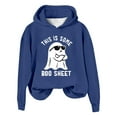 thumbnail image 4 of WEAIXIMIUNG Sweatshirts pour Femmes avec Poches Mode Féminine Spectre Imprimé Manches Longues Col Rond Hoodie, 4 of 4