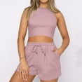 thumbnail image 2 of Maean Women's Trendy Outfits 2 Piece Sets Sleeveless Crop Tops and Casual Drawstring Sweatpants with Pockets, 2 of 7