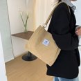 thumbnail image 1 of Bolso de hombro grande de pana de moda para mujer (caqui) Tmvgtek Para estrenar, 1 of 9