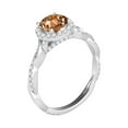 thumbnail image 2 of Aonejewelry 1.25 Ct. Ttw Interwine Shank Diamond and Morganite Ring In 14k White Gold, 2 of 4