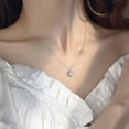 thumbnail image 4 of s925 sterling silver sun flower necklace for women cross-border hot selling niche high-end sense star pendant collarbone chain versatile necklace ornament decoration, 4 of 5
