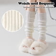 thumbnail image 4 of Calcetines largos de punto acogedores Qarigey para mujer color blanco, 4 of 6