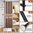 thumbnail image 3 of Room Divider Curtain Rod - No Drilling Tension Rod Room Dividers for Space Partitions, 4-10ft (H) 28-114 inch(W) Adjustable Heavy Duty Floor to Ceiling Wall Divider for Room Separation Matte Black, 3 of 12