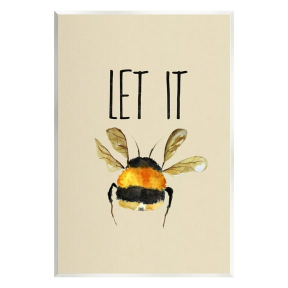 Stupell Industries Let It Bee Insect Animals & Insects Painting Unframed Art Print Wall Art, 10 x 15