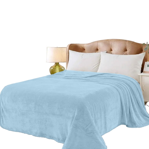 Cobertor Ligero Liso MELOCOTTON HOGAR Suave Y Calientito MOD CIELO