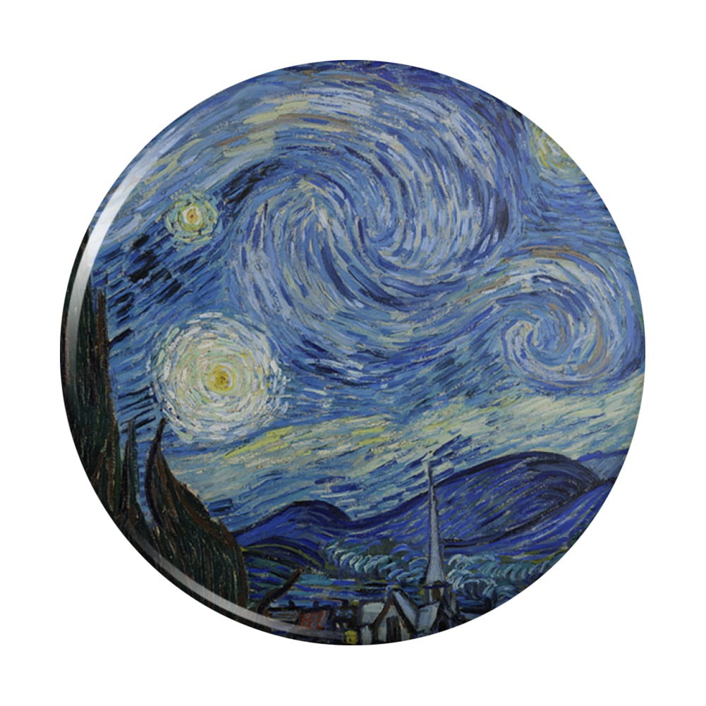 THE STARRY NIGHT VAN GOGH ART PAINTING ROUND PENDANT NECKLACE 3 SIZES fdt4Z 