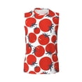 thumbnail image 6 of Lsque Hand Drawn Tomatoes Print Men's Cotton Blend Sleeveless Muscle Shirts (S-3XL)- Moisture Wicking, Odor Protection, UPF 30+,3X-Large, 6 of 8