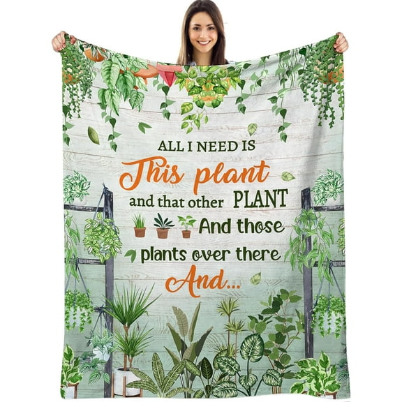 Plant Blanket Gifts-Plant Lover Gifts-Gifts for Plant Lovers-Gardening Gifts for Women-Plant Lady Gifts for Plant Lovers Women/Lady/Mom 50x60 inch.