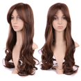 thumbnail image 1 of Perruque Longue Synthétique Bouclée avec Frange Cheveux Courts Perruques Résistantes à la Chaleur Perruque Complète Tête Complète pour Femmes Blond Mèches, 1 of 4